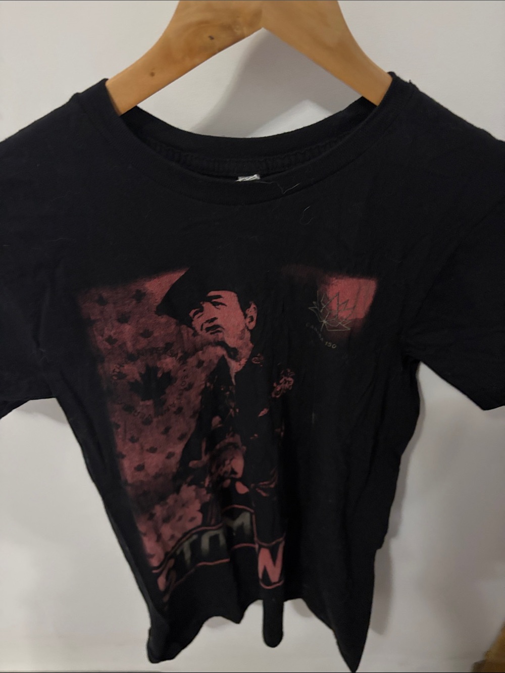 Alstyle Black Short-Sleeve Tee with Red Graphic Print